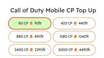 Call of Duty Mobile CP Top Up